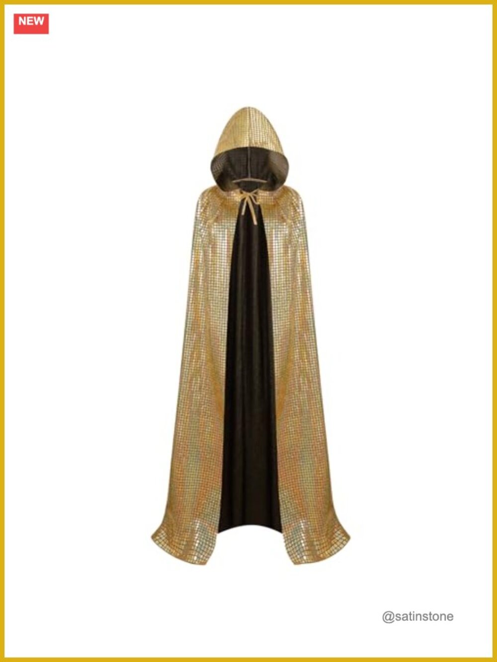 Holographic Hooded Cape Halloween Mardi Gras Cosplay Costume
